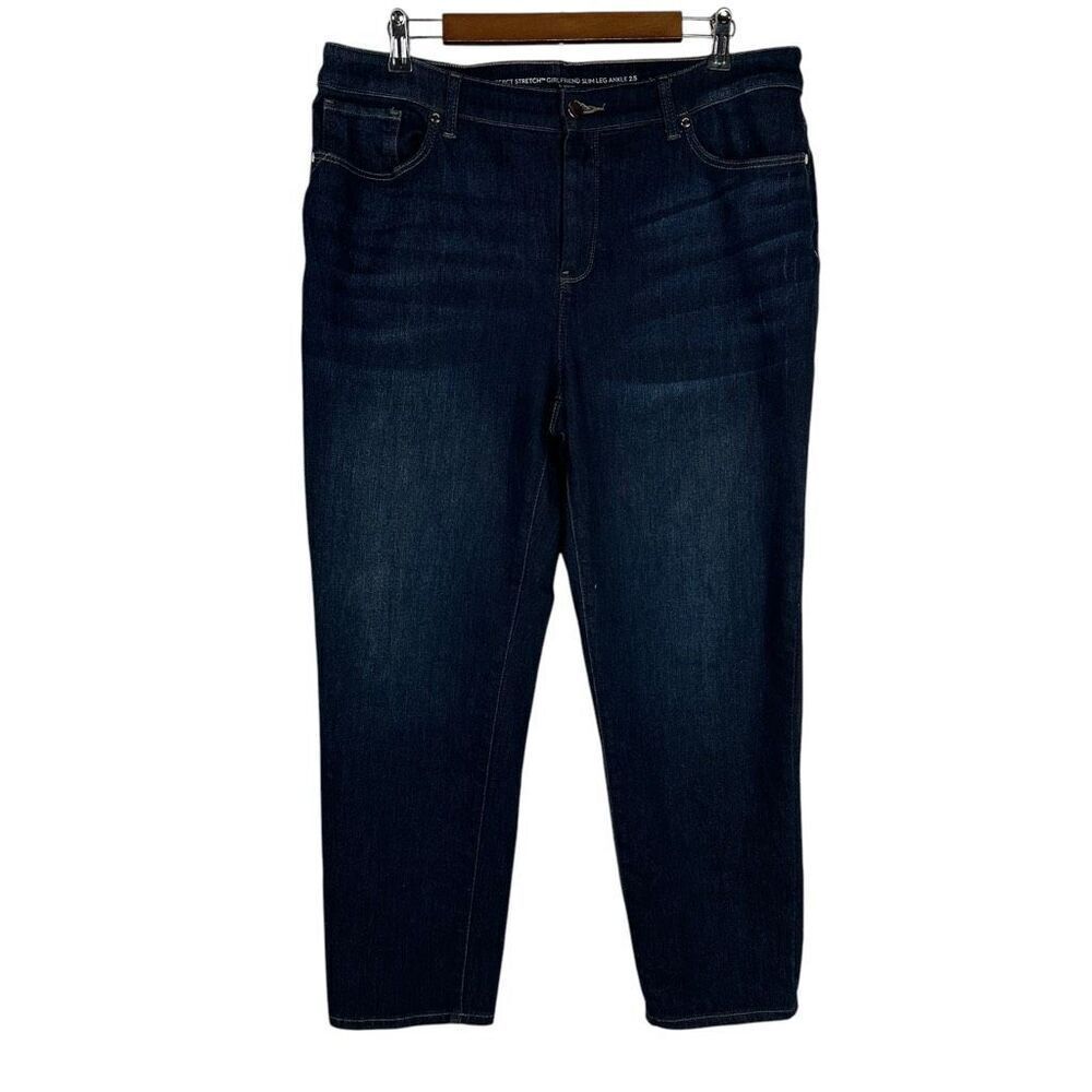 Chico’s size 14 Perfect Stretch Girlfriend Slim Leg Denim Jeans